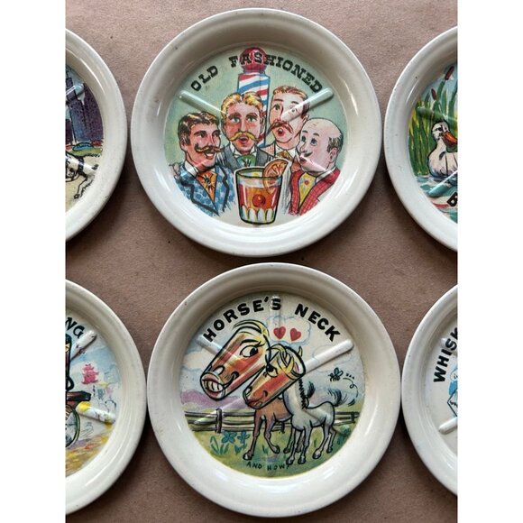 Vintage Metal Bar Coasters 1950's - Picture 6 of 8
